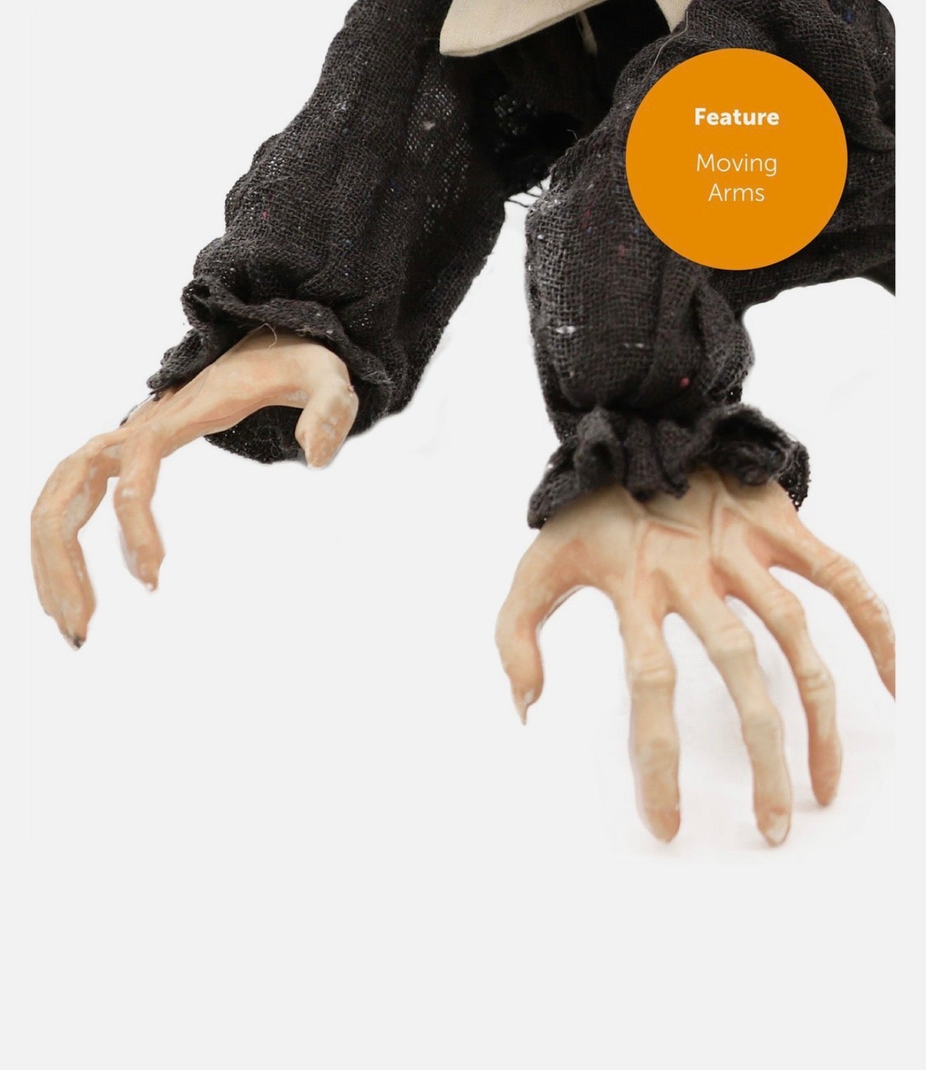 Crawling Zombie Light up Moving With Sound Halloween Decoration Party Prop Decor