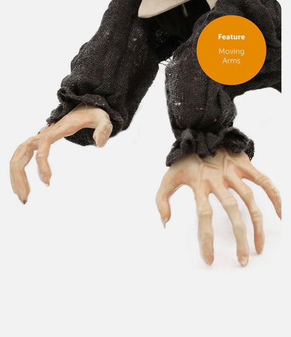 Crawling Zombie Light up Moving With Sound Halloween Decoration Party Prop Decor